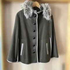 anni plüs フード・ファー付きケープコート　サイズ1