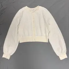 Ray BEAMS レース ジャカード クルーネック カーディガンのサムネイル