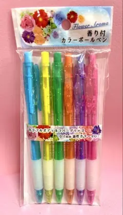 新品 香り付 カラーボールペン 6本セットのサムネイル
