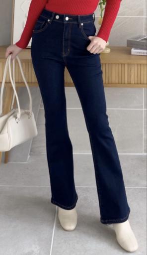 clear ミドルライズフレアデニムパンツ インディゴブルー XSサイズ