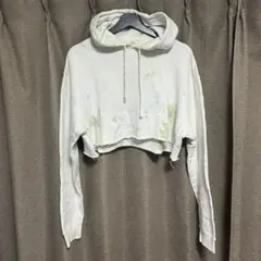 クロップドフーディ ウォッシュ加工