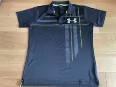 Under Armour ストライプポロシャツ 黒