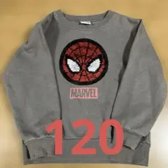MARVEL スパイダーマン キャプテンアメリカ トレーナー スパンコール