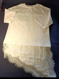 ZARA　レース付きTシャツ