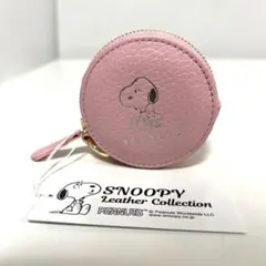 PEANUTS スヌーピー マカロン風 ミニポーチ レザー ベリー 未使用