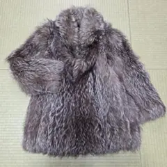 女優襟 シルバーフォクス 11号 肉厚 本物 リアルファーコート