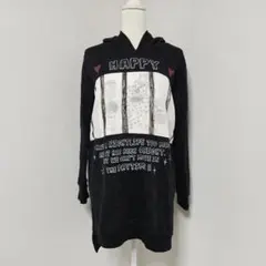 スカラー/SCOLAR チュール デザイン パーカー【M】プルオーバ 黒