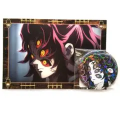 鬼滅の刃　劇場半券キャンペーンポストカード、オールスター缶バッジ【黒死牟】