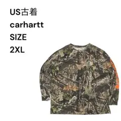 人気carhartt リアルツリー総柄 2XL 長袖カットソー胸ポケ