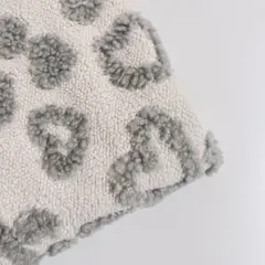 ボアニット生地　ランダムハート柄　生地幅160×50