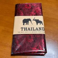 タイランド 100% シルク&カシミア ストール カシミヤ　赤レッド@のサムネイル