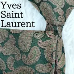 美品◎Yves Saint Laurent ネクタイ ペイズリー柄 総柄