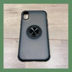 未使用品⭐️ iPhoneケース リング付き ブラック (サイズ不明)