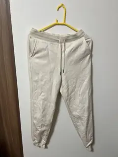 【極美品】ユニクロ ヒートテックボアスウェットパンツ L オフホワイト