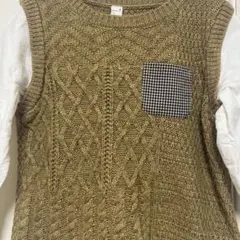 apreslescours 120 ドッキングシャツ　レイヤード風シャツ