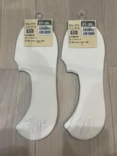 ★新品★イグニオ メンズ ソックス 靴下 ホワイト２足セット【27～29ｃｍ】のサムネイル