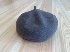 【美品】ウール100% ブラウン　ベレー帽