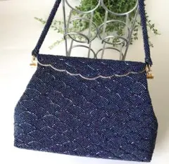 ビーズバッグ 総ビーズ　ハンドバッグ 和装バッグ 和装小物