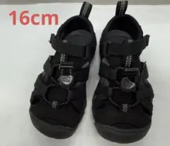 【KEEN】キッズ アウトドアサンダル 黒　ブラック　16㎝