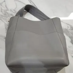 SINSIN工房 ハンドバッグ レザー グレージュ スカラップ - メルカリ