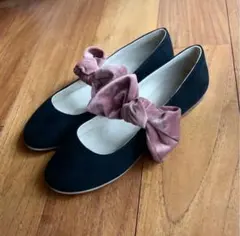ベロア フラットシューズ