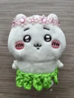 ちいかわ　おすわりぬいぐるみ① ハンドメイド　花冠と腰ミノ