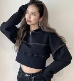 gyda ショート丈 パーカー