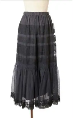レース使いチュールマーメイドスカート　BLACK Limited