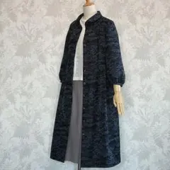 着物リメイク大島紬　ワンピースコート