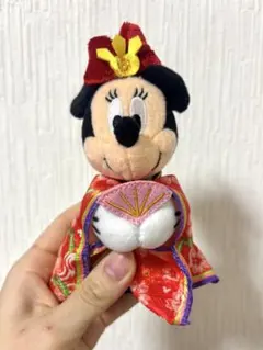 ◯ ミニーマウス　ひなまつり　ぬいぐるみバッジ