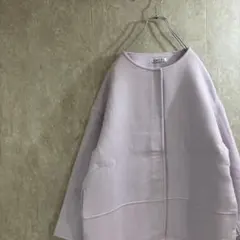snidel ノーカラー　ロングコート　フリーサイズ　ラベンダー