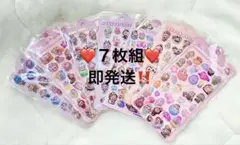 豪華7枚セット‼️ラブブ✨ボンボンドロップシール うるちゅる 3Dシール らぶぶ