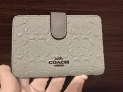 COACH コーチ二つ折り財布　シグネチャー パテントレザー財布　中古美品