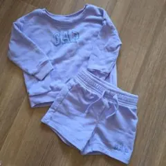 GAP ラベンダートレーナー・ショートパンツセット 12-18ヶ月