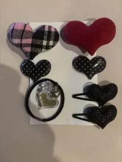 ハート型ヘアアクセサリーセット