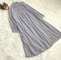 サマンサモスモス SM2 切替ピンタック ロングシャツワンピース ラベンダー F