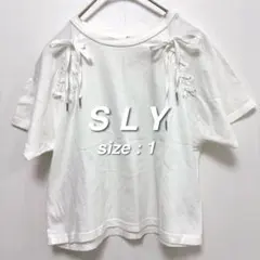スライ SLY 肩レースアップTシャツ 1 ホワイト 白 透け感 ホワイトのサムネイル