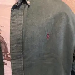 【美品古着】POLO RALPH LAUREN 長袖シャツ グリーンのサムネイル