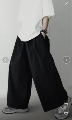 remer ルーズユニティマキシマムワイドパンツ ブラック Mサイズ