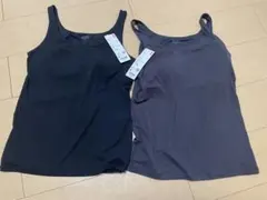 UNIQLO ヒートテック ブラタンクトップ ブラック ダークグレイ