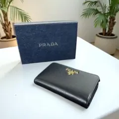 さちまま様専用美品‼︎ ◆PRADA◆ コンパクト財布/サフィアーノ/プラダ