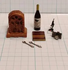 ミニチュア ドールハウス 小物 ラジオ 本 ワイン カメラ 顕微鏡