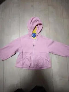 ピンク色 フード付きアウター 1歳