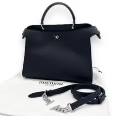 未使用級■michino　ルテスモール　2way　ショルダーバッグ　ネイビーのサムネイル