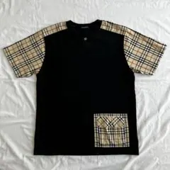 BURBERRY バーバリー ノバチェック Tシャツ 日本製 三陽商会 黒 M