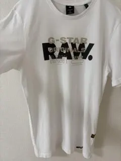 G-STAR RAW 半袖Tシャツ メンズ Mサイズ 白系 カジュアル ロゴT