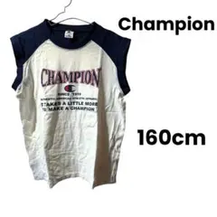 Champion チャンピオン キッズ ノースリーブ Tシャツ 160 ロゴ 白のサムネイル