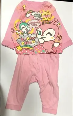 女の子80cm アンパンマン　ドキンちゃん コキンちゃん　長袖パジャマ　腹巻き