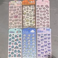 サンリオキャラクターズ　ぷくっとシール　コンプリート 6種類セット