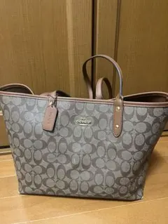 COACH コーチ ︎リバーシブル ブラウン 茶 シグネチャー トートバッグ